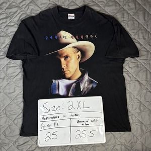 VINTAGE Garth Brooks Shirt mens 2XL Black Concert Tour 90s Fresh Horses Country